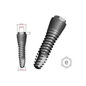 External Hex Implant (SUR) – Platform 3.4 mm – Body 2.5/3.3